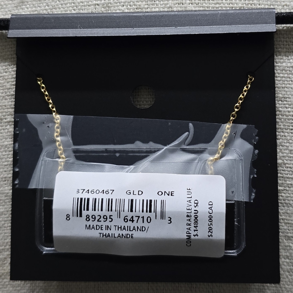 Coach Gold Necklace with Pink and Red Heart Pendant - Picture 4 of 4